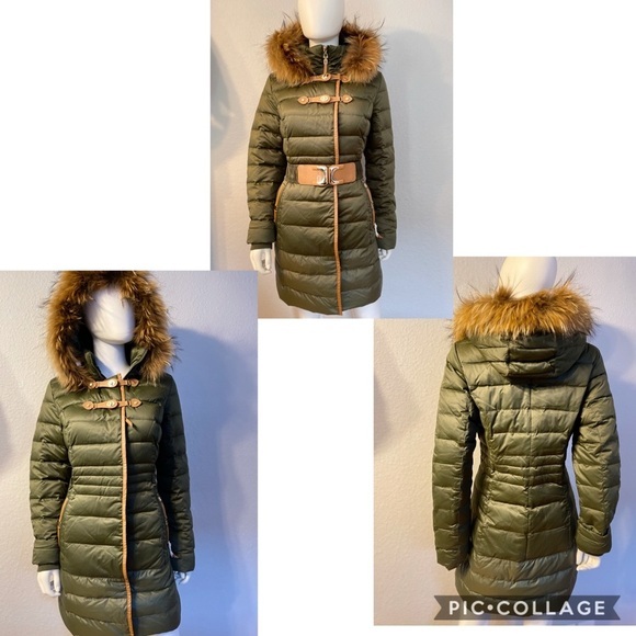 NWT WOMEN DOWN PARKA PUFFER WINTER JACKET REAL RACCOON FUR TRIMMED HOOD COAT‎ - Picture 9 of 13